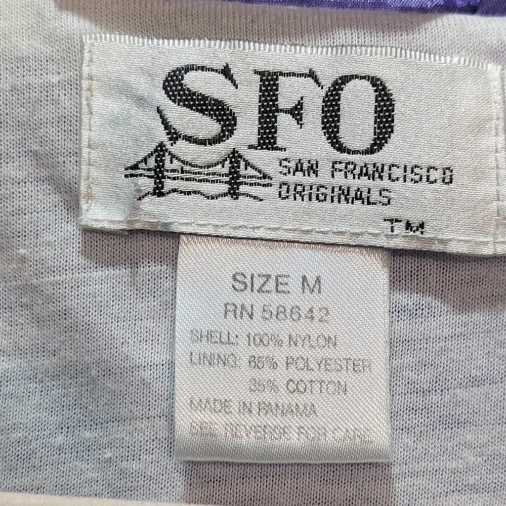 Vintage SFO San Francisco Originals Colorblock Windbreaker Jacket Purple Pink M